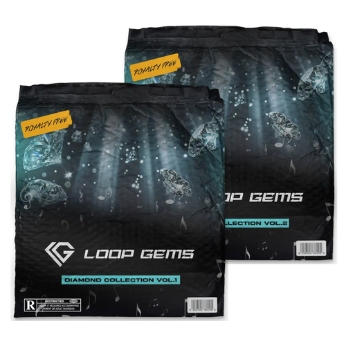 Two packages of Loop Gems with design and branding.
