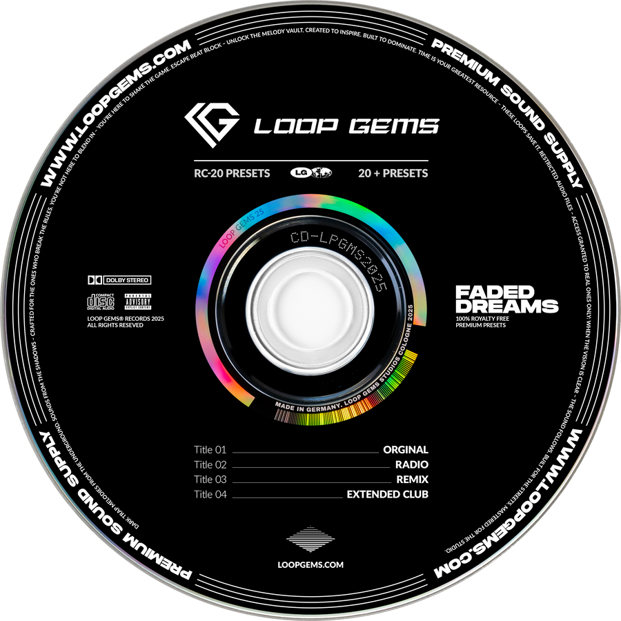 GALAXY Faded Dreams RC-20 Preset Pack – 20+ Trap & Hip-Hop Presets
