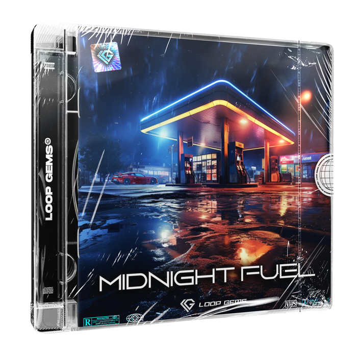 Product packaging for 'Midnight Fuel' by Loop Gems with a gas station scene on the cover.