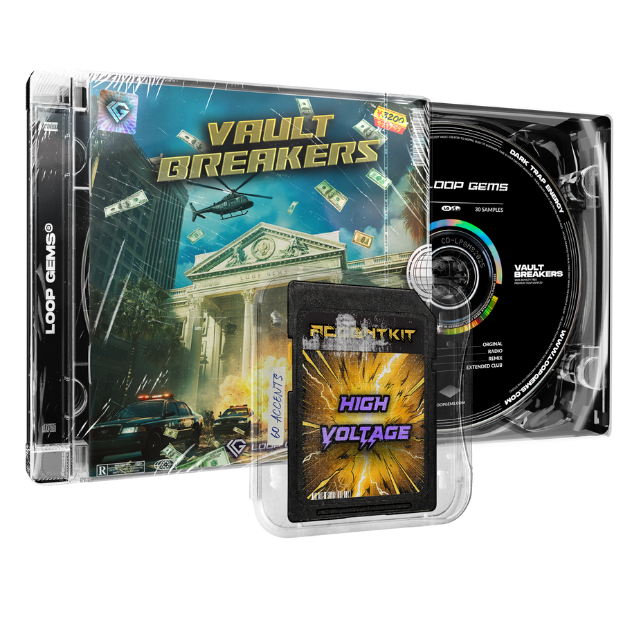 Sample Pack Artwork for 'Vault Breakers' Bundle digital music product